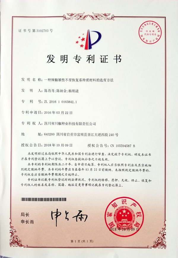 一种辣椒雄性不育恢复系种质材料的选育方法